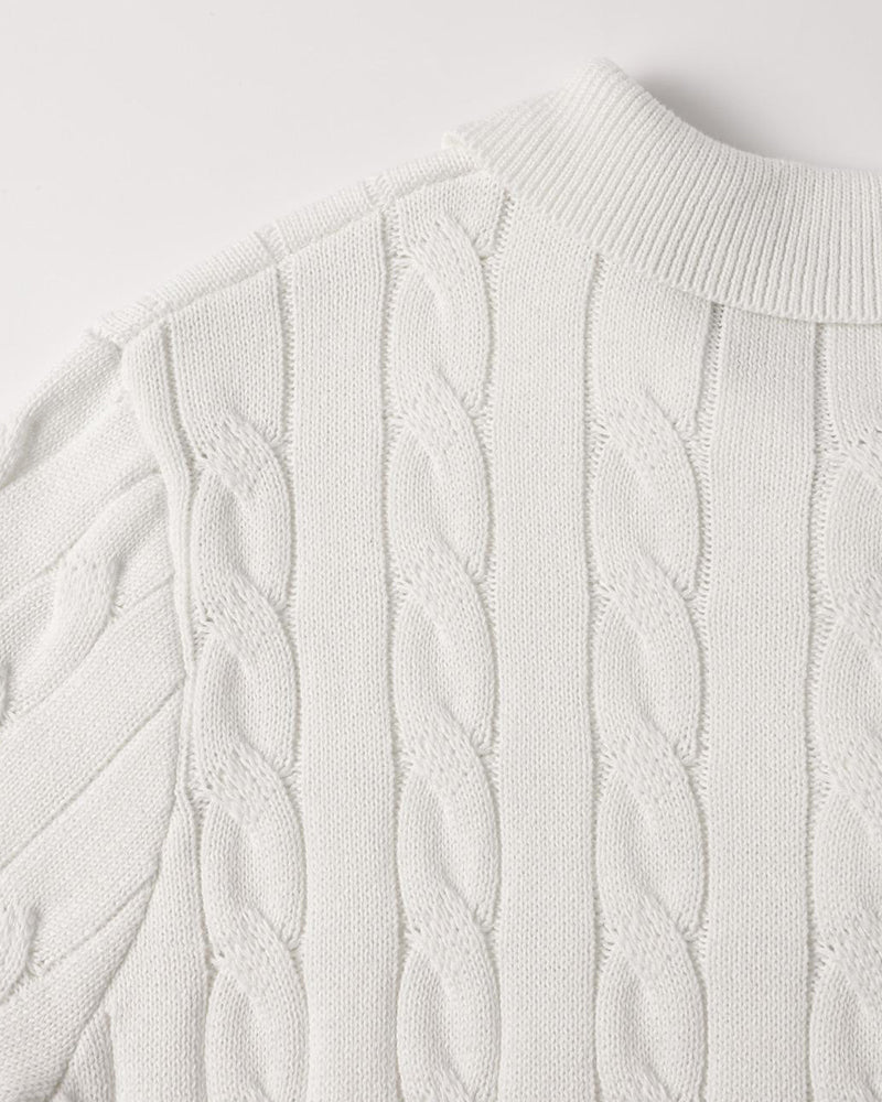 FLORENCE Cable Knit Polo
